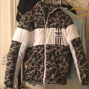 bape x adidas id96 down jacket